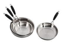STAINLESS STEEL HOUSEHOLD OPEN FRYING PAN